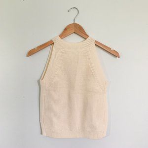 Francesca's Cream Knit Tank Top